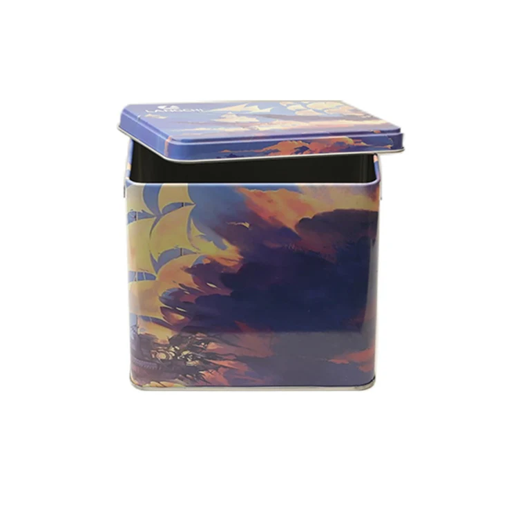 chocolate gift boxes cosmetic Food Storage Square Metal Christmas Candy Tin Box  Cookie Tin  Metal bottles sweet boxes packaging