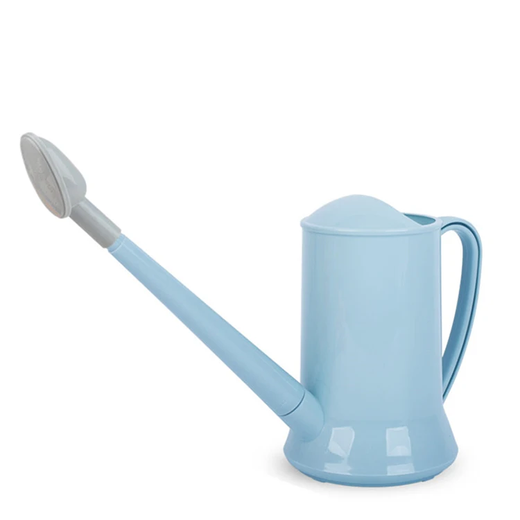 
China Factory Good Quality PP 2L Blue Watering Can Flower Pot Garden Watering Pot 