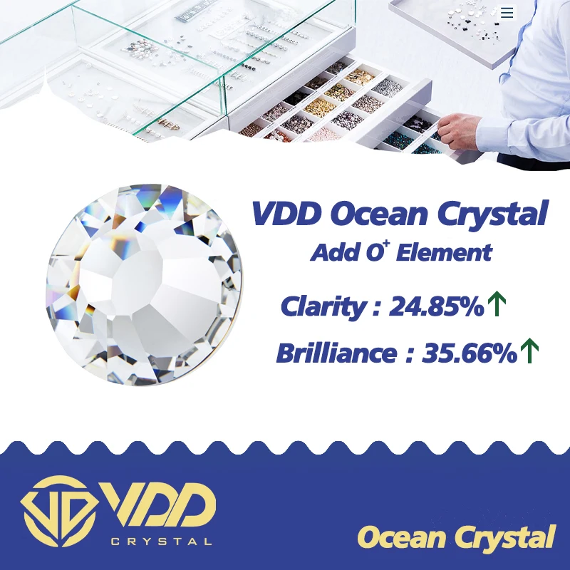 VDD 125 Sun Shine Mix Size SS6-SS20 High Quality Glass Rhinestones Crystal Flatback  Stones For Nail Art DIY Crafts Decorations