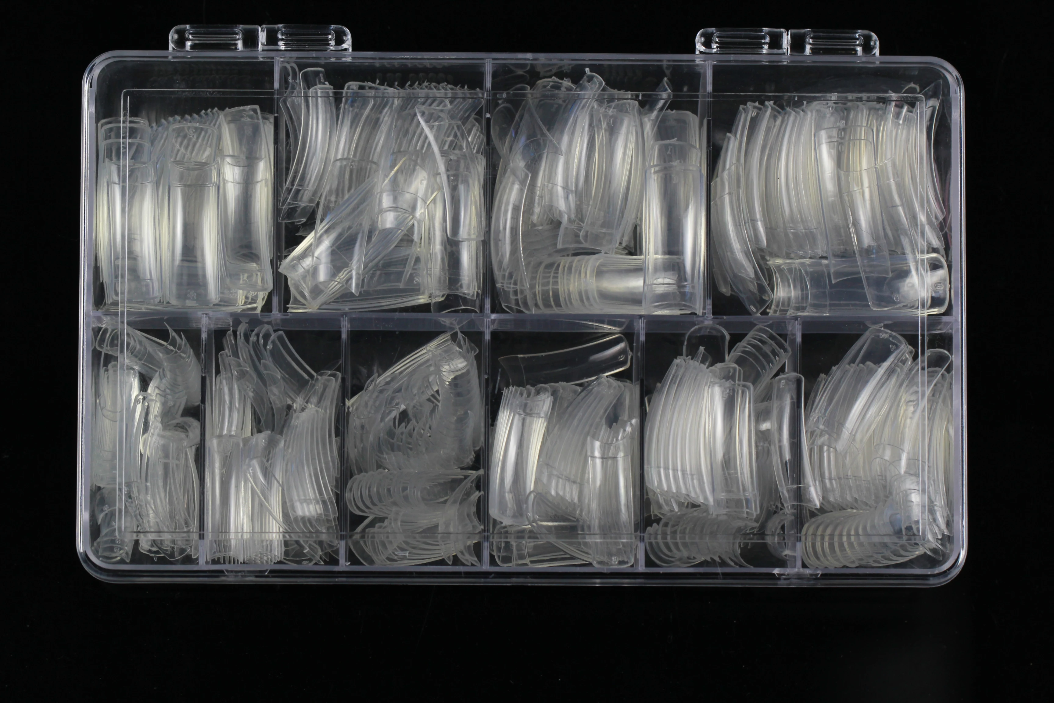 Wholesale ABS Square Curve C 500 Pieces Artificial Fingernail For Nail Salon