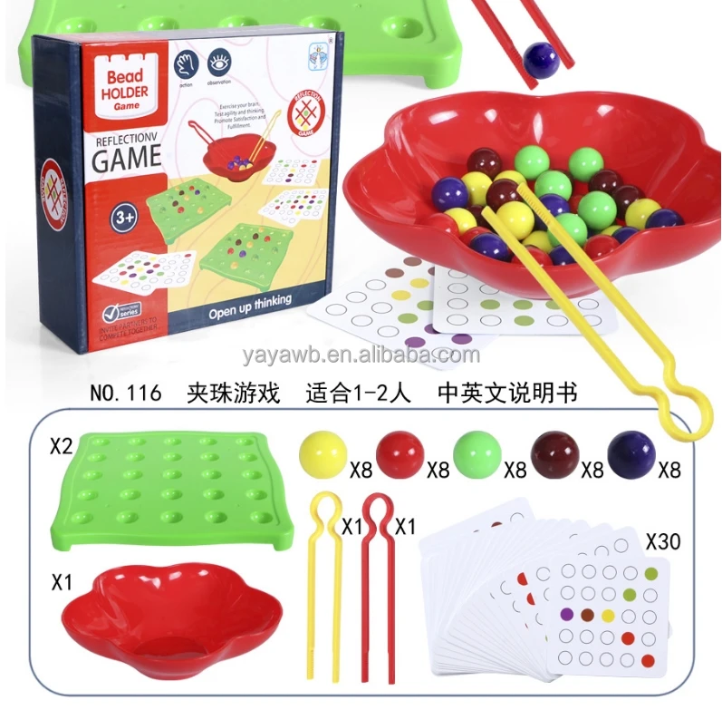 toy montessori games eco-friendly clip beads board