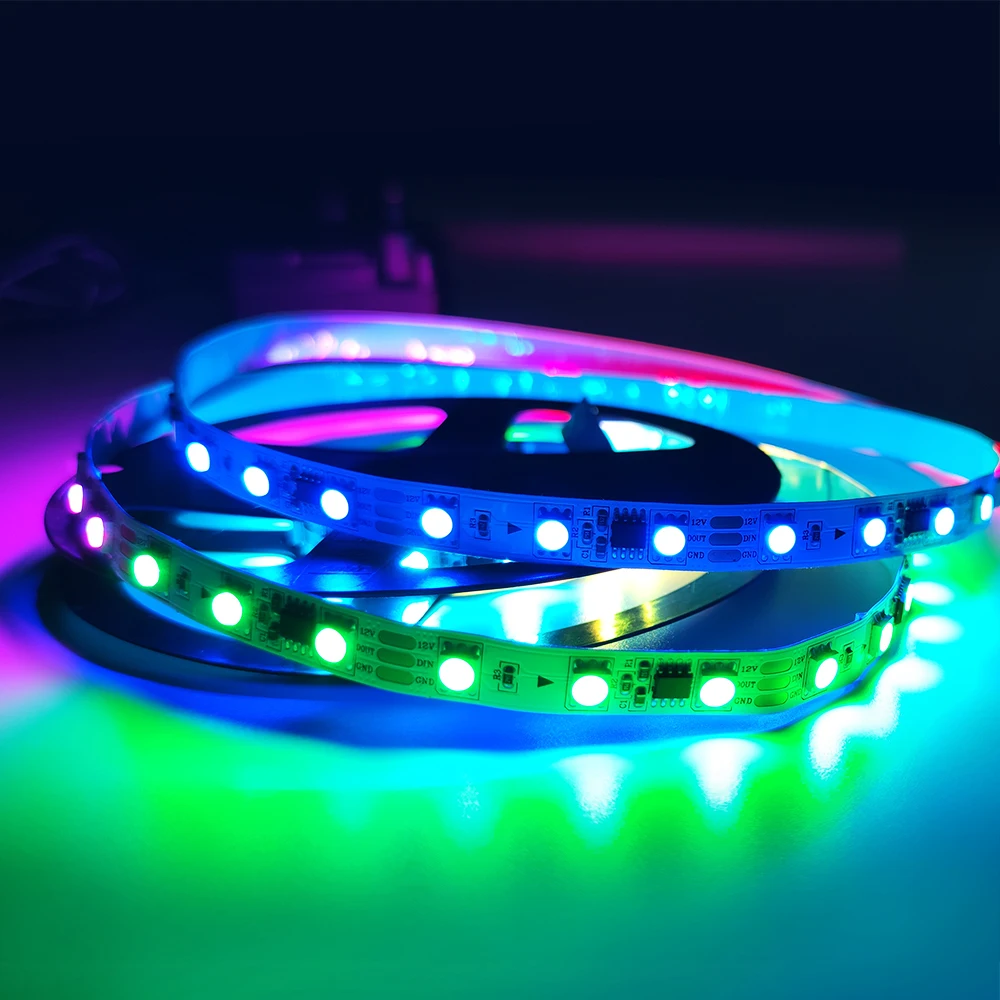 Hoomc AL11C2 LED TV Backlight HDMI 2.0 4K Sync Box Alexa Google 12v Flexible Rgbic Smart Strip Light