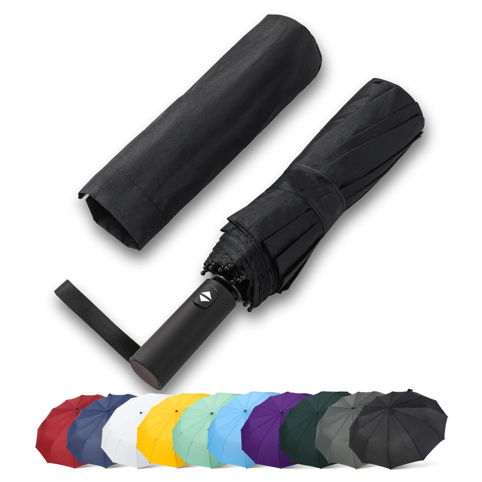 Hot selling High quality 3 folding  customized hook umbrella for the rain automatic umbrella with the logo