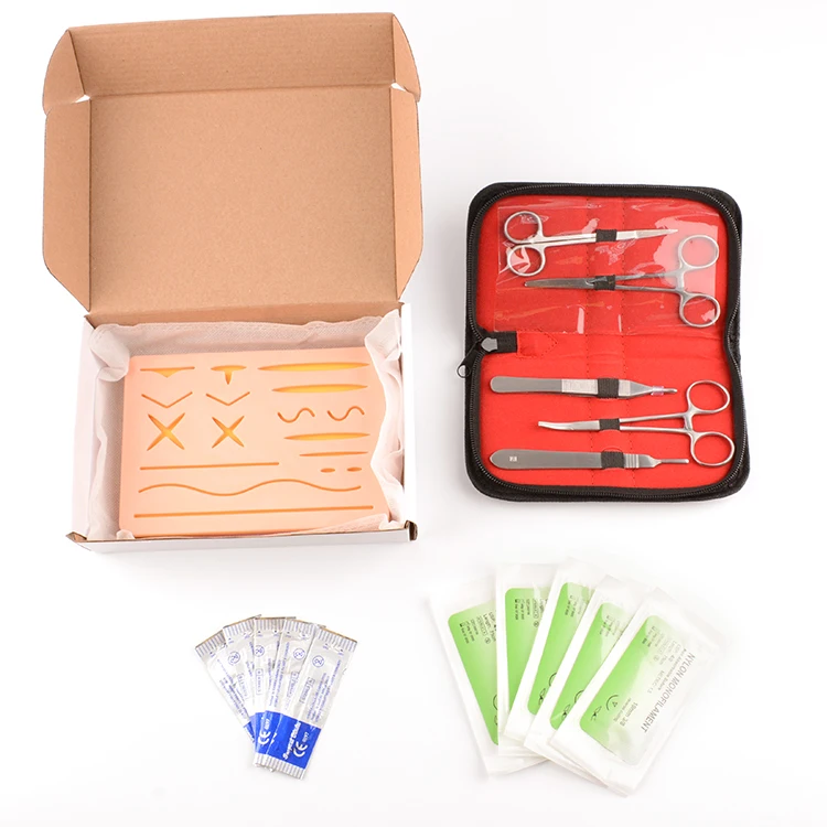 Medical Skin Training Model Artificial Skin Suture Practice Silicone Suture Pad Practice Kit