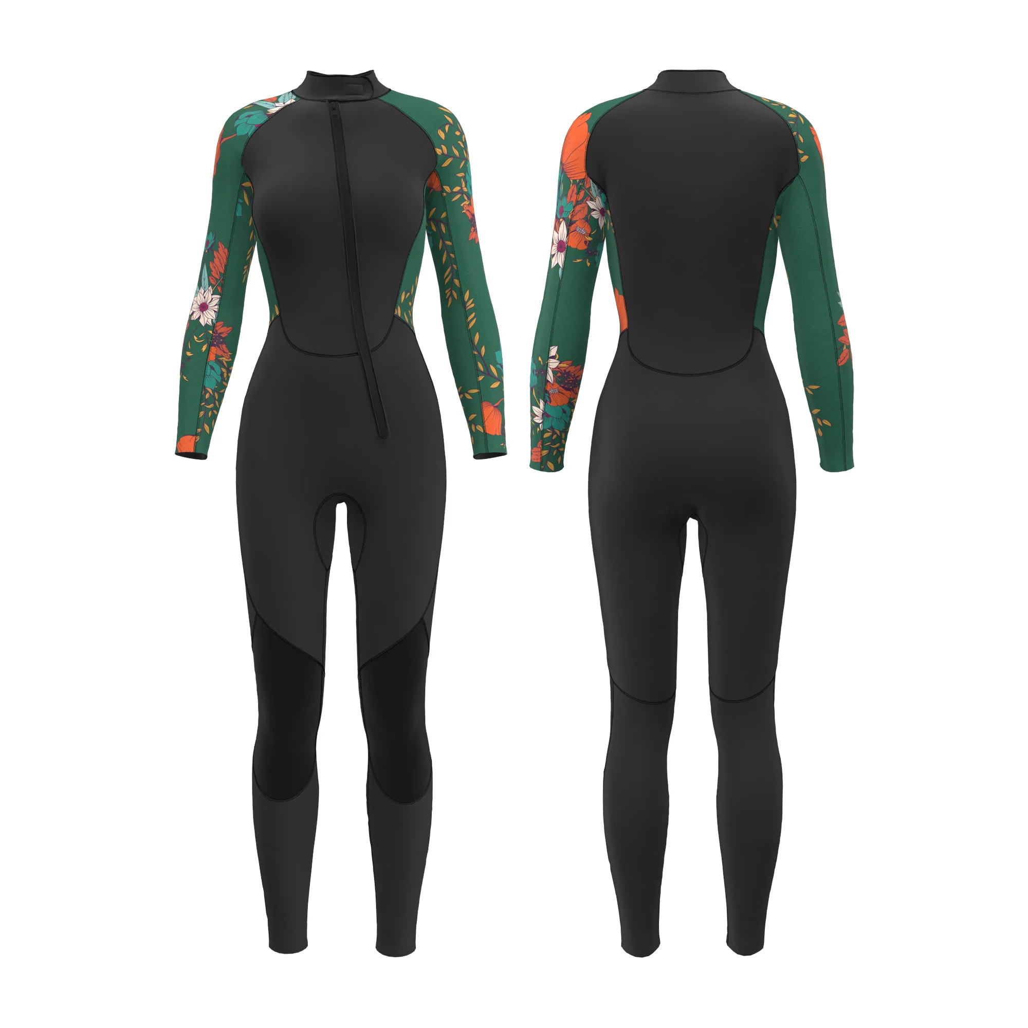 Неопреновый костюм для подводного плавания с логотипом на заказ, 3 мм, фабрика Neoprenanzug, влажные костюмы с длинным рукавом и молнией спереди, женские гидрокостюмы для серфинга