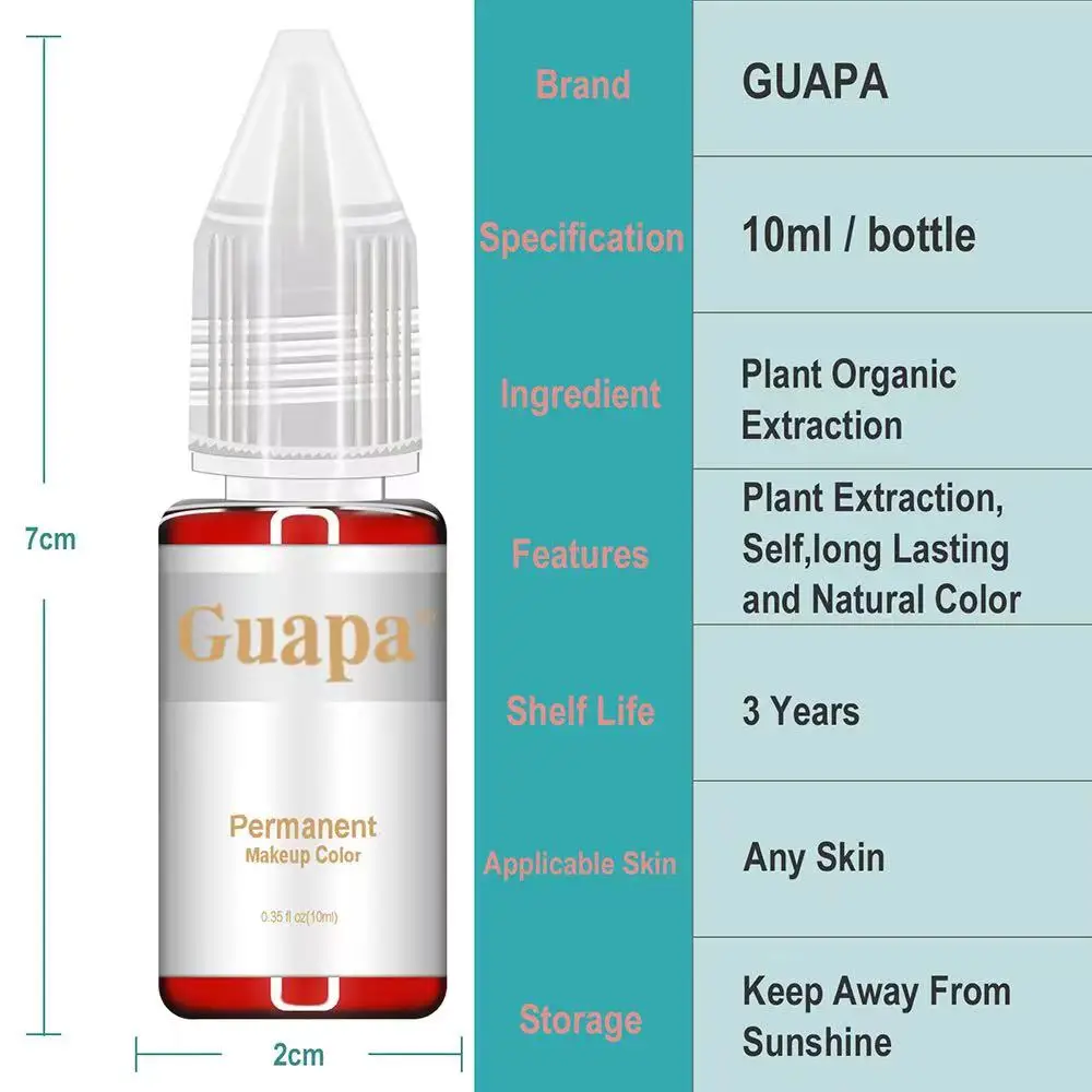 OEM Organic Micropigmentation lip eyebrow Permanent Makeup Supply Pigment Tattoo Ink Microblading Pigment