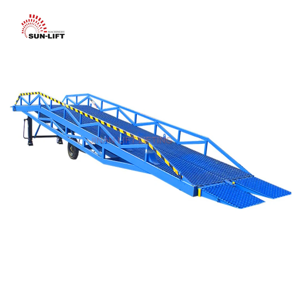 Factory 6ton-20ons hydraulic mobile container access ramp adjustable truck movable ramp for forklift loading ramps