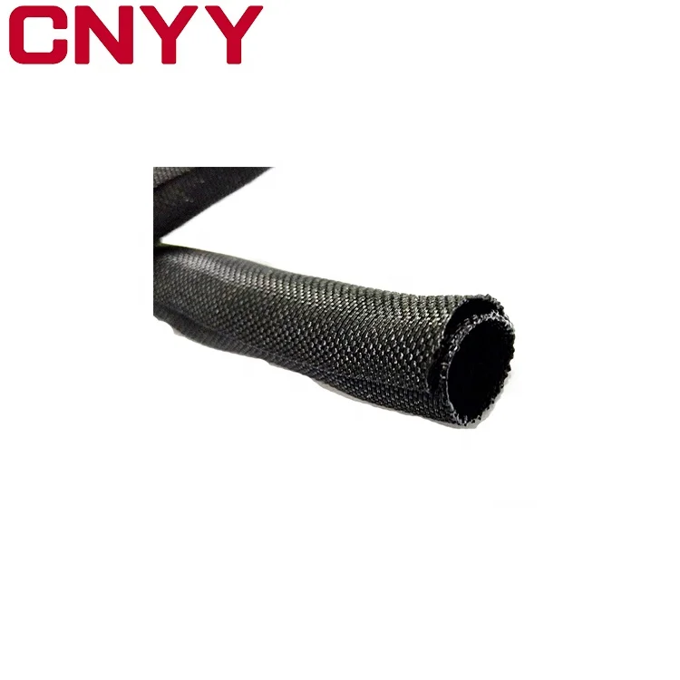 CNYY SCW series Black Self Closing Mesh Braided Cable Sleeving  High Quality Cable Braided Wrap Sleeve Split Braided Sleeve
