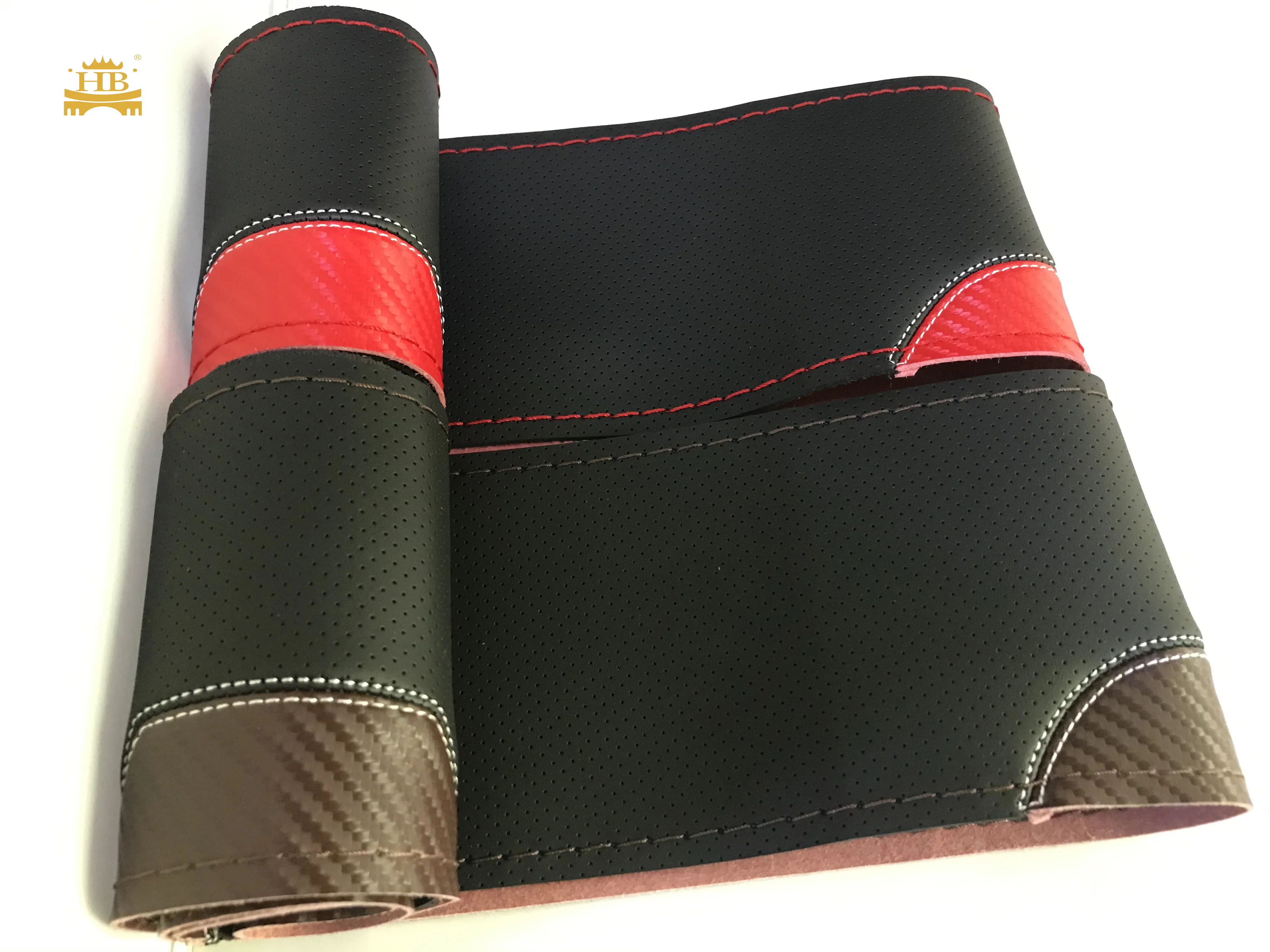 Auto Hand Sewing Steering Wheel Cover Carbon Fiber Car Steering Wheel Covers