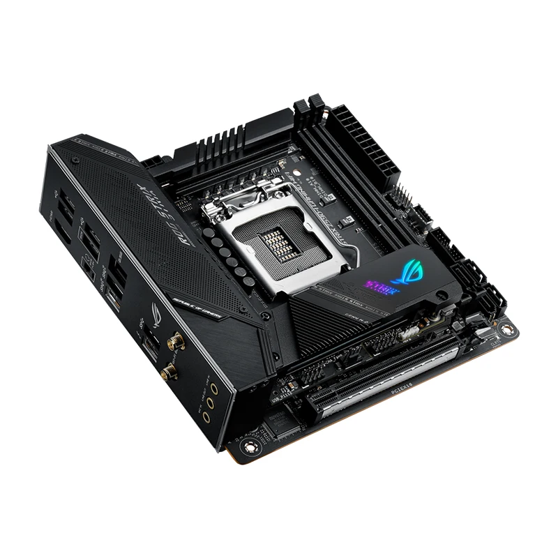 Для ASUS ROG STRIX Z590-I игровой Wi-Fi Z590 2 5 Gb Ethernet два M.2 слотов для карт с радиаторы мини-itx материнская плата