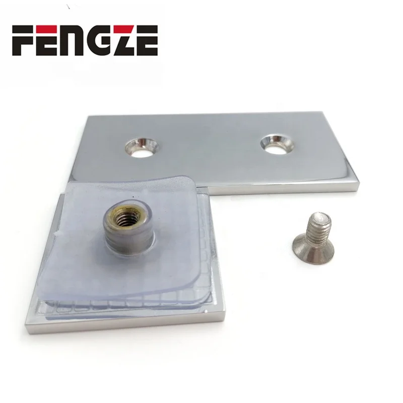 Factory Wholesale Bathroom Shower Room Fitting Glass Holder 90 Degree Square Edge Glass Clamp Stainless Steel Clamps