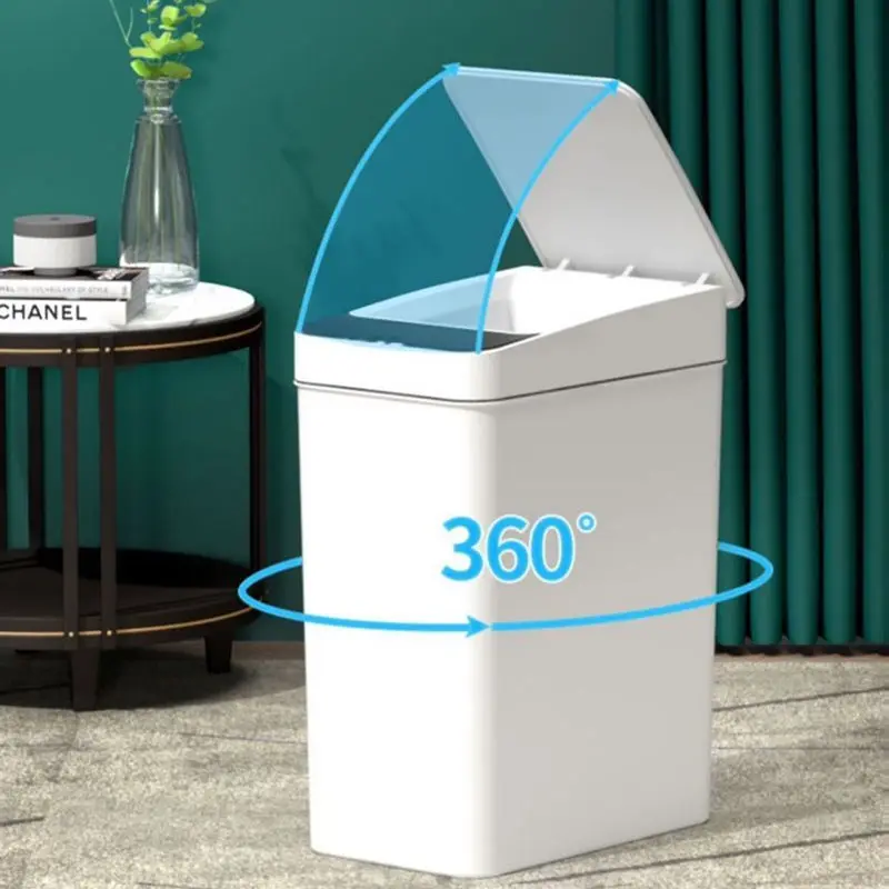 12L Smart Sensor Trash Can Home Intelligent Waste Bin Waterproof Automatic USB Charging Touch Rubbish Can