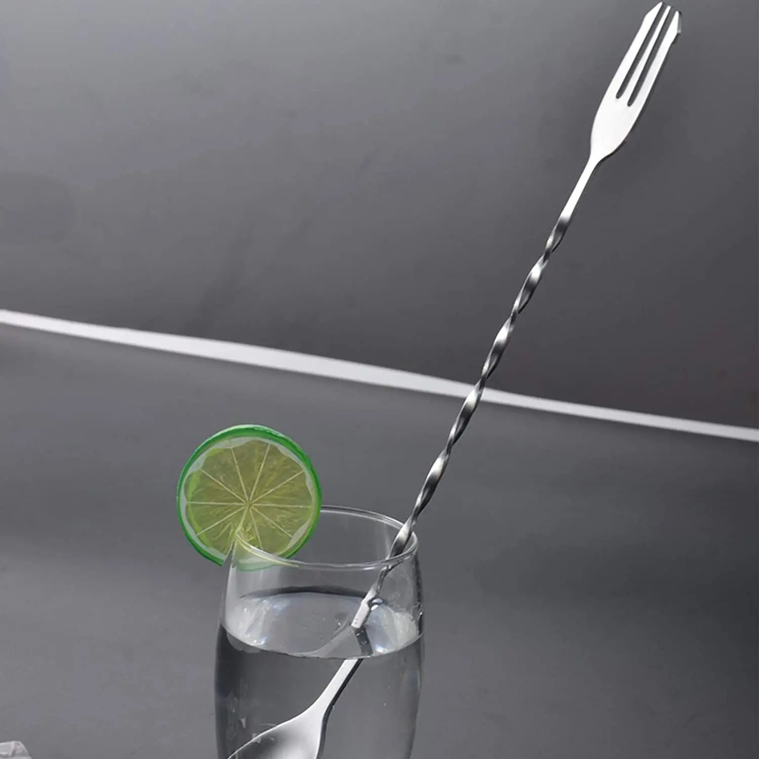 Wuyi Camol Factory Top Seller Custom Stainless Steel Cocktail Stirrers Swizzle Stick Bar Spoon Cocktail Mixing Stirrer for Drink