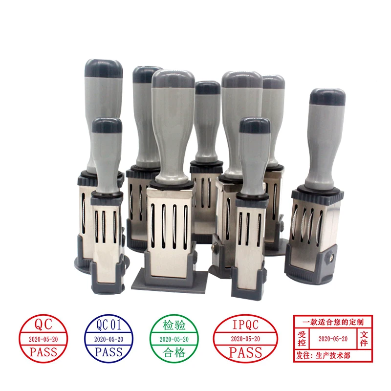 Adjustable date seal for  IPQC QC PASS Controlled seal stamp /Quality inspection seal /Name seal