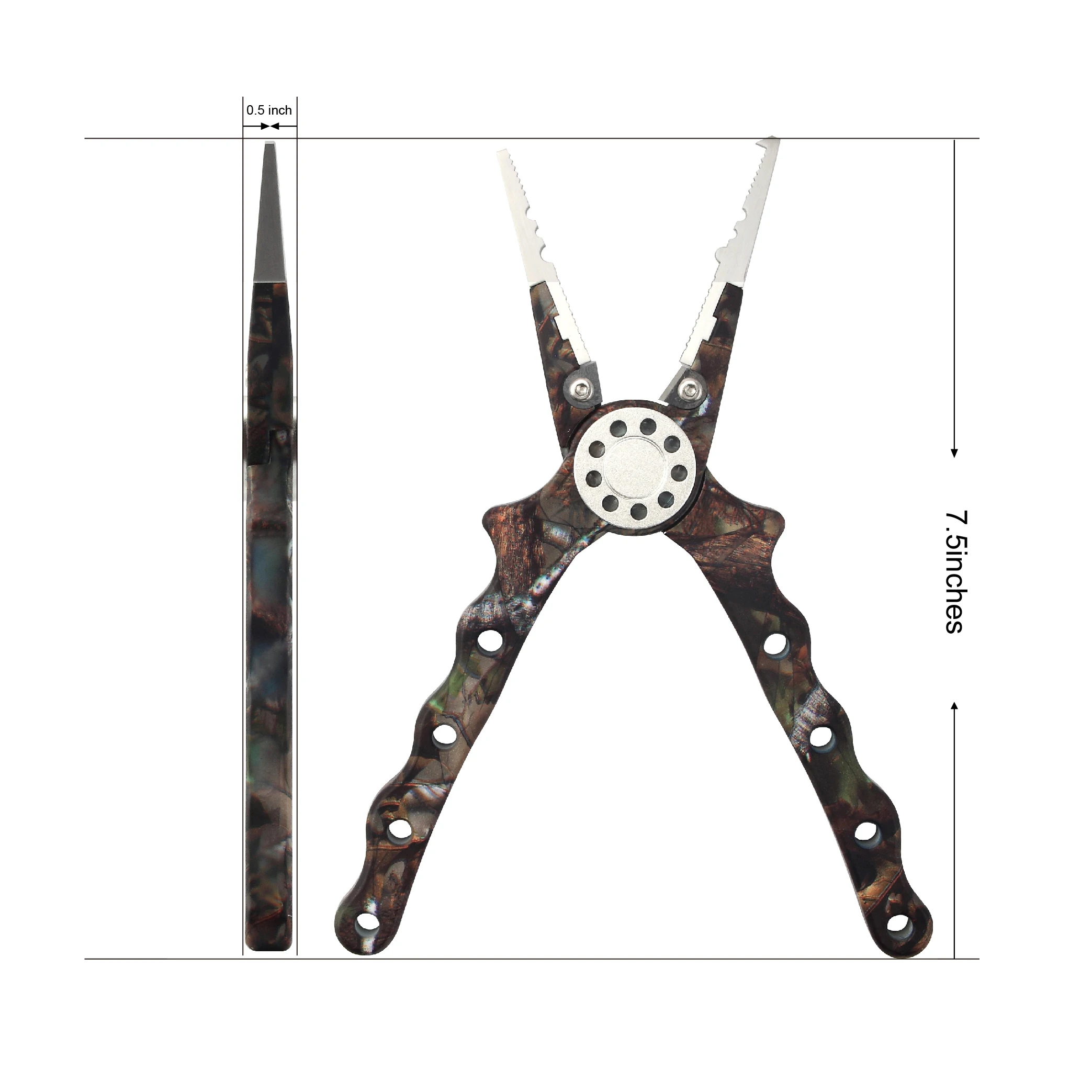 X12 Clamp Solid Multi-Purpose Outdoor Optional Color Aluminum Fishing Pliers Fishing Tool Custom Logo Saltwater Fishing Plier
