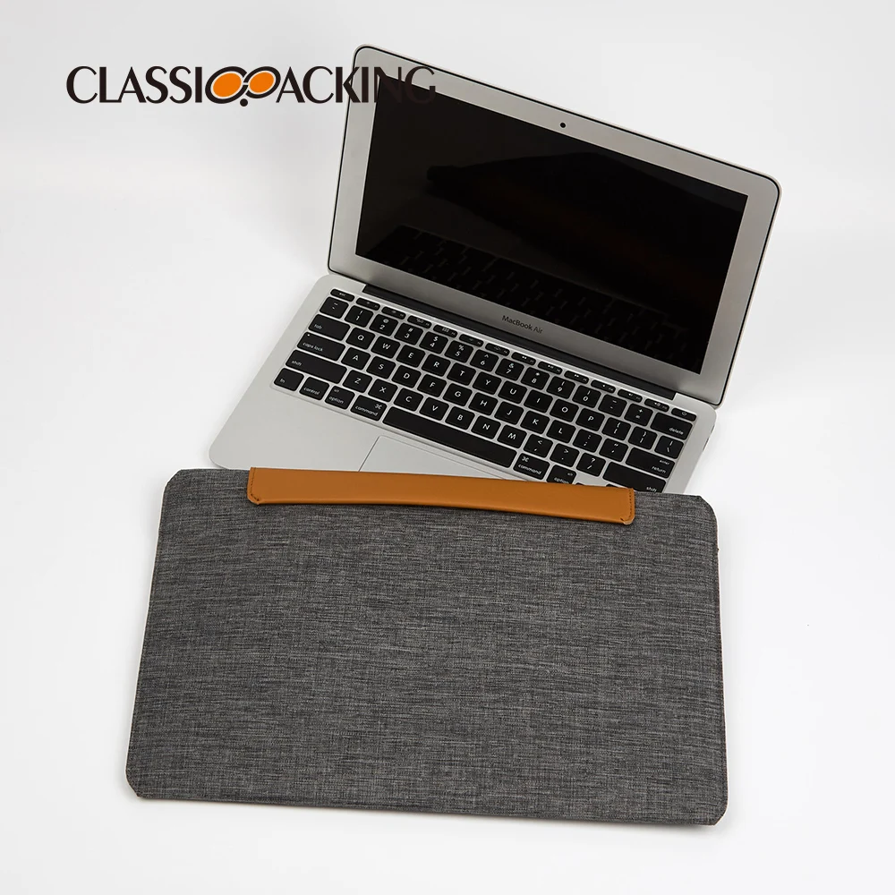 BSCI ISO Sedex Custom Cheap Computer Sleeve Messenger Zipper Canvas Laptop Bag