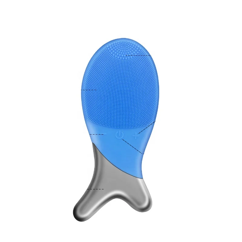 
New Fashion Fish Shape Vibration Plate Electric Silicone Cleansing Instrument Face Lift Ce Skin Tightening Skin Rejuvenation 