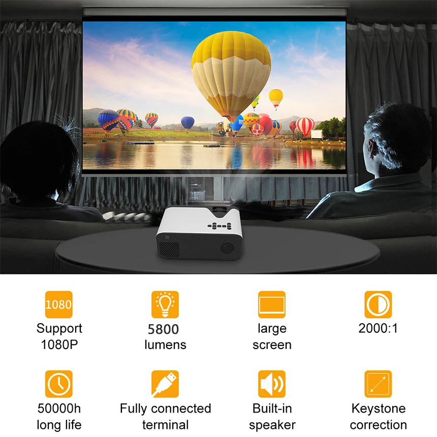 
Mini home cinema wifi video LCD proyector portable LED mobile phone projector 