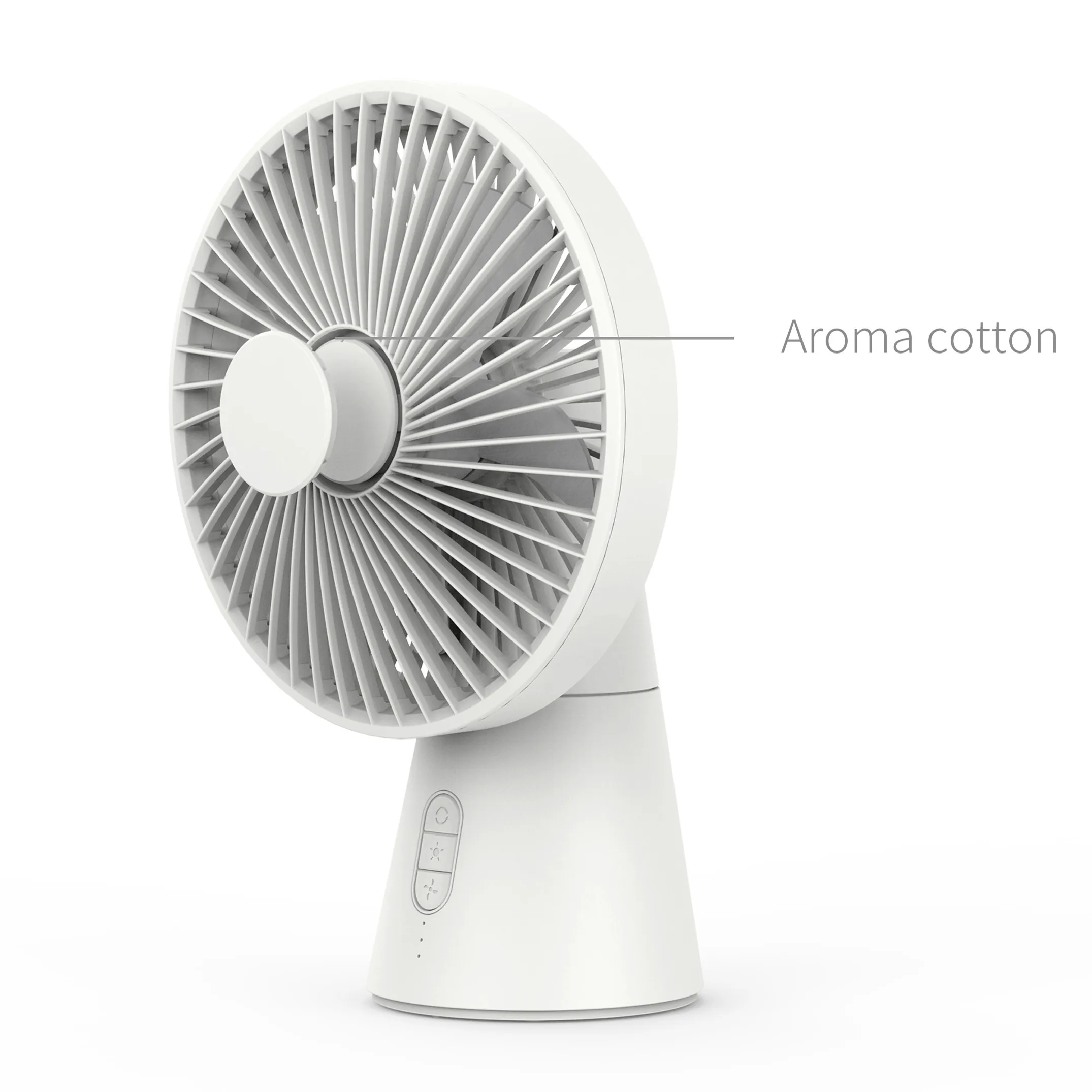 
Portable USB Rechargeable Battery Table Fan Desktop Desk Fan With LED Light 