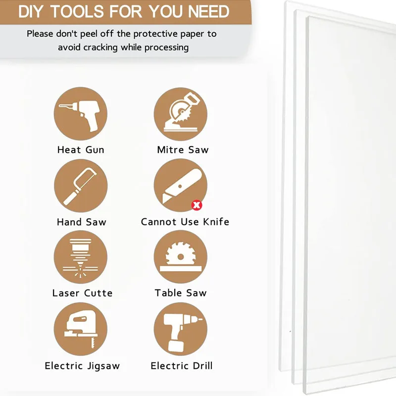 3mm 4mm 5mm 20mm uv pmma transparent perspex board cast clear acrilico acrylic sheet