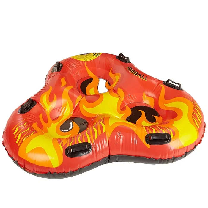 Winter Sports Fun 3 Seats Inflatable Fireball Snow Tube Sledge
