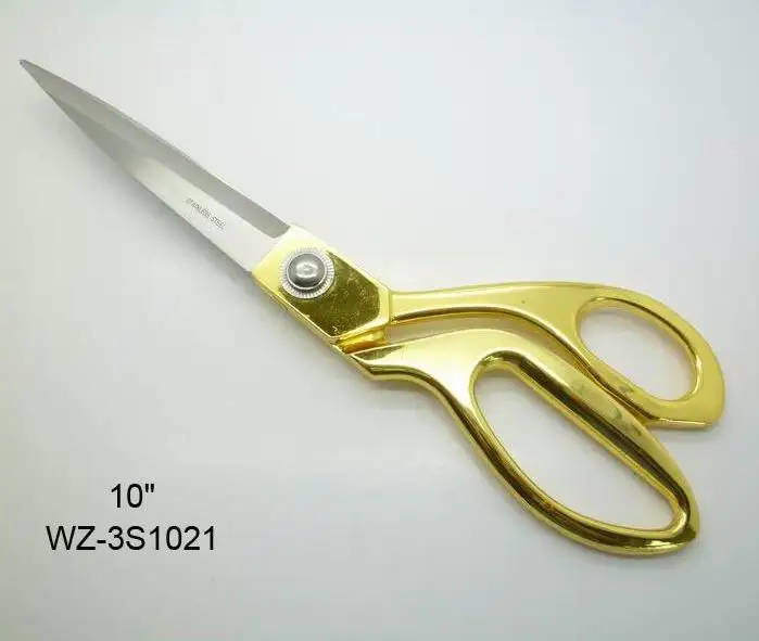 stainless steel material type utility fabric cutting shear brass scissors