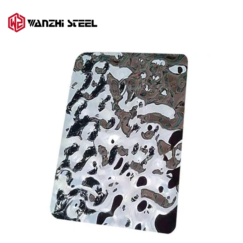 High Quality Ss201 No.1 Surface 0.1mm Lamination Stainless Steel Ripple Sheet For Building Materials