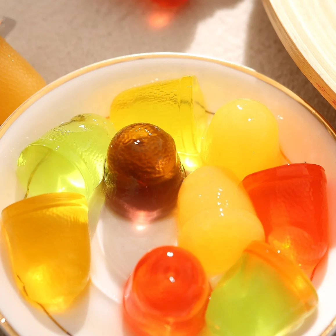 OEM assorted sweet mixed halal mini fruit jelly candy lychee coconut jelly