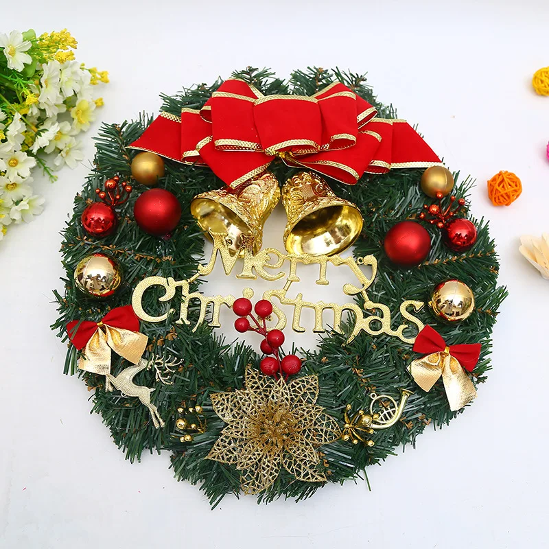 Handmade Door Hanging Outdoor Home Decor Navidad Christmas Garland Decoration Christmas Wreath