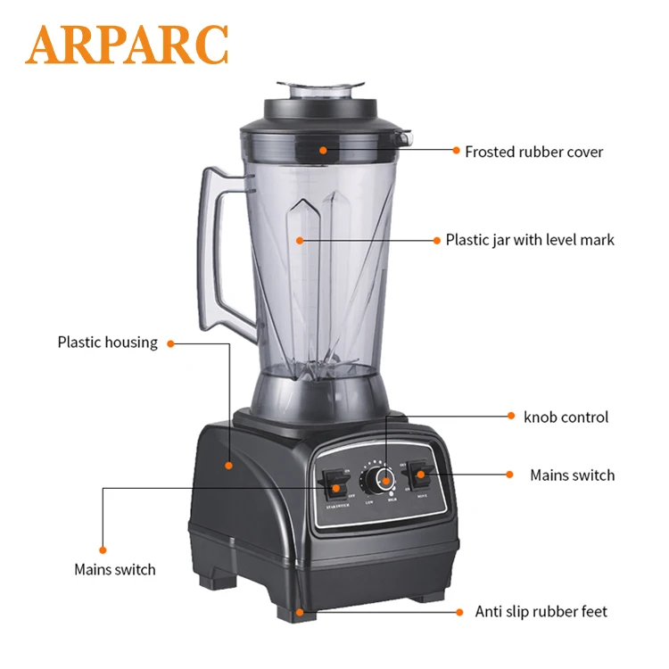 
 OEM Прямая продажа с фабрики Соковыжималка Блендер 4L блендер портативный 2021 Лидер продаж модель AMB-C400 9 Контроль скорости 2300W  