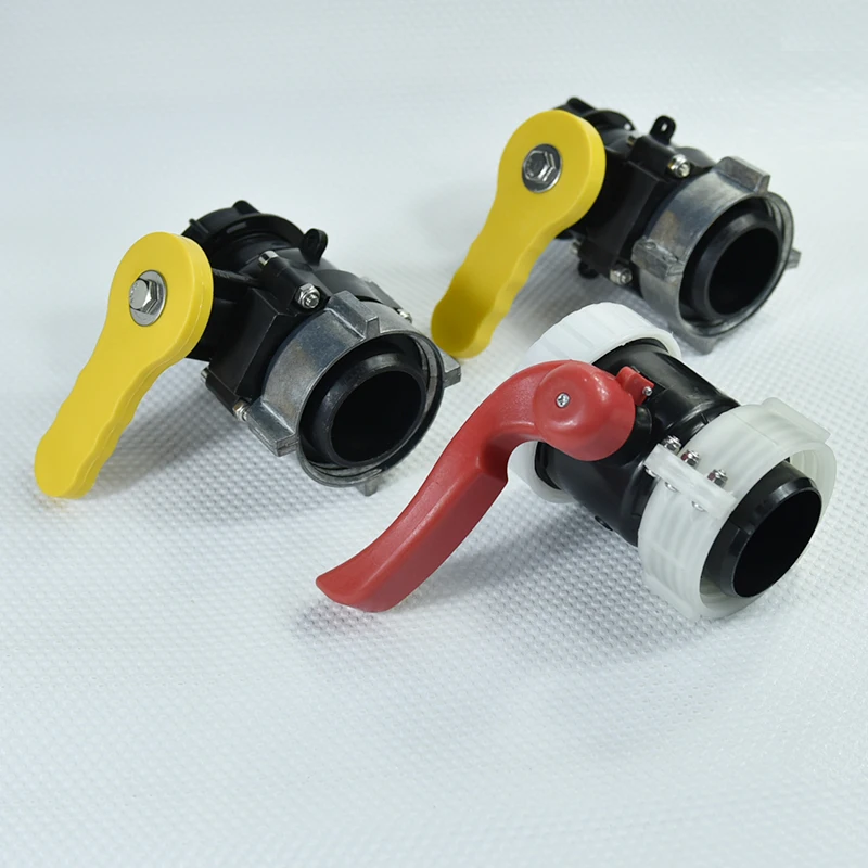 DN40 DN50 DN80 Control Ball Butterfly Flanged Butterfly For IBC 1000 Tank Fitting Valve