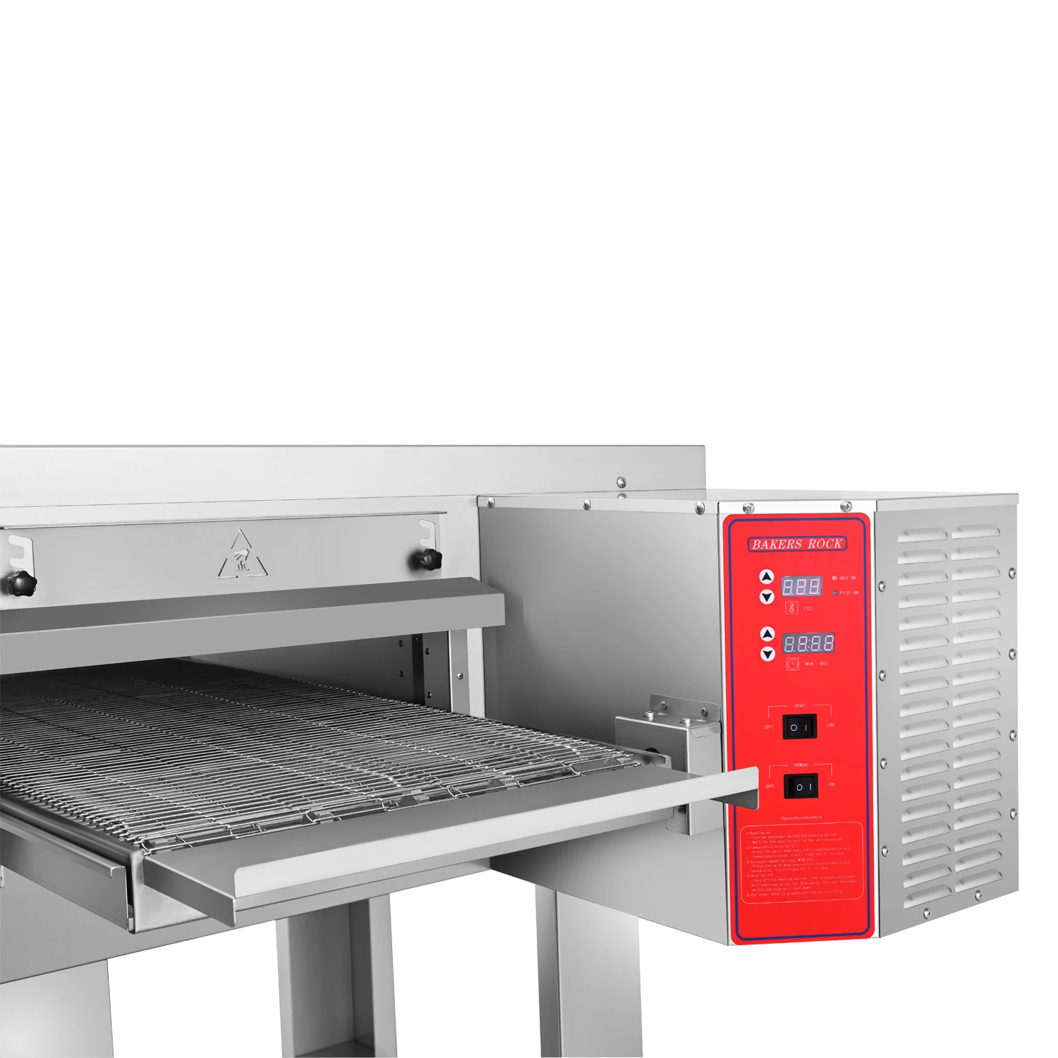 Stainless steel 18 inch convection gas powered pizza food conveyor oven