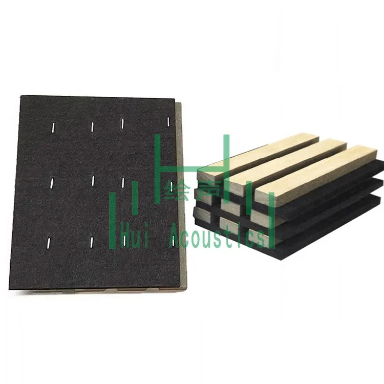 Slat Wooden Acoustic Panel Polyester Acoustic Mdf Wood Veneer Slat Panel Slat Wood Panels