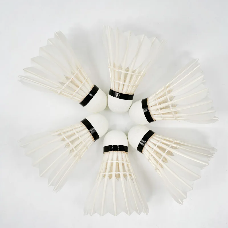 Dmantis Model G8 Goose Feather Badminton Shuttlecock Durable Fiber Cork Badminton Ball Suitable for Training or Tournament