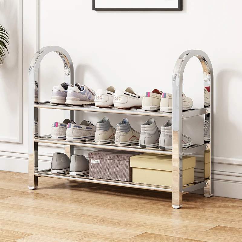 Stainless steel 3/4/5/6tier shoe rack vertical shoe racks for home shoe display rack stand shelves cabinet