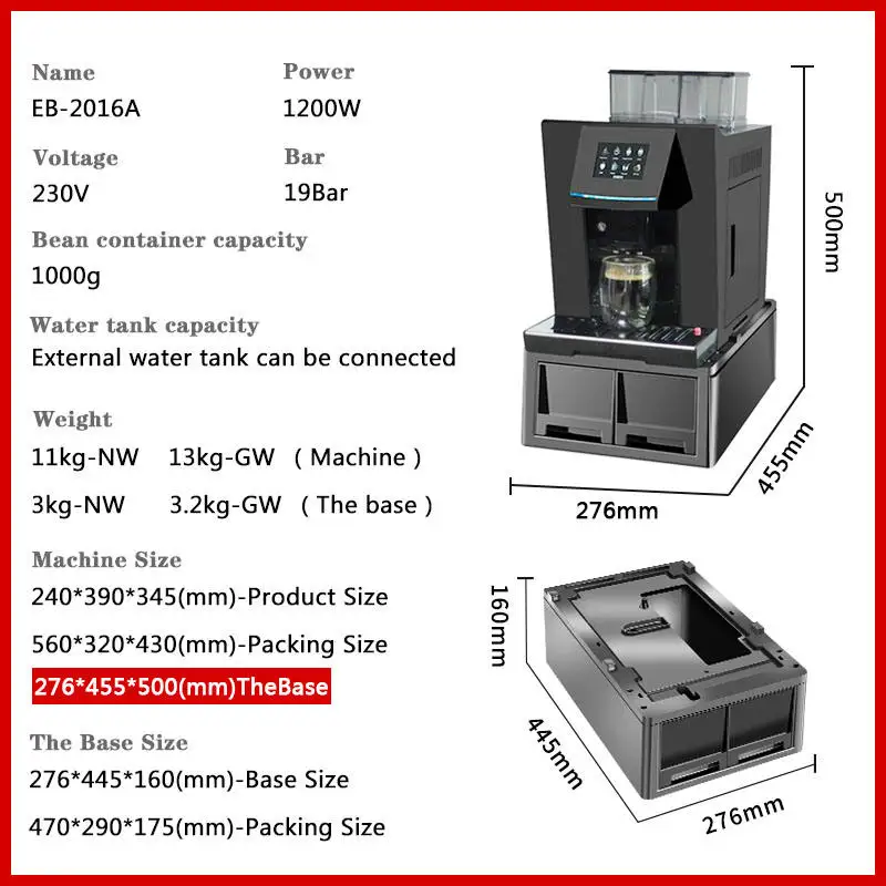Full-Atomatic Intergrated Pumping Coffee Maker  Smart Multi-function  Bean To Cup Espresso Cappuccino Latt  coffee machine