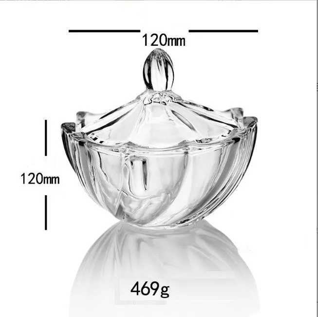 Spiral Pattern Transparent Tea Coffee Storage Sugar Glass Chocolate Food Storage Cookie Candy Container Jar