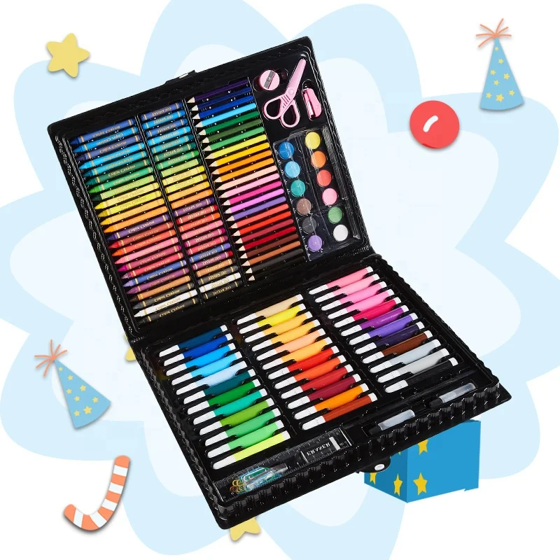 Most Popular Arts 150Pcs Colors Pastel Crayon Stationery Color Gift set Children Art Drawing Set