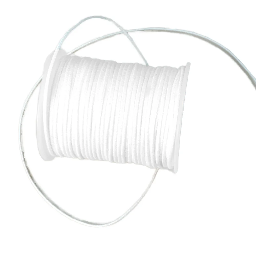 1 Roll 61m 24 Threads Woven Cotton Candle Wick For Candle Making tools Natural Low Smoke DIY Accessory Wholesale Candle Wick