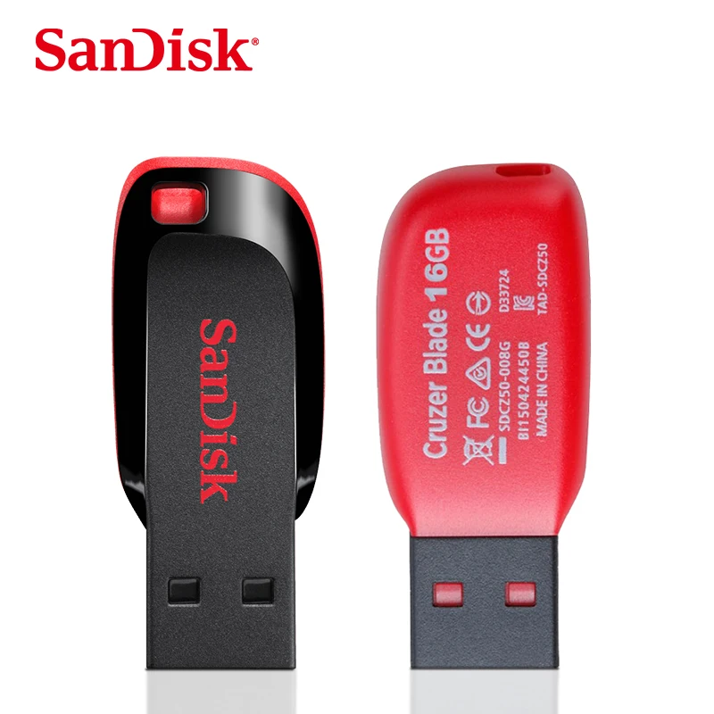 Оптовая продажа SanDisk Cruzer Blade CZ50 USB флэш-накопитель 4 Гб usb2.0 Флешка флэш-карта памяти