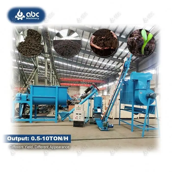 Industrial-Grade Complete Small Organic Chicken Manure Fertilizer Pellet Machine for Making Compost Pellet Animal Manure
