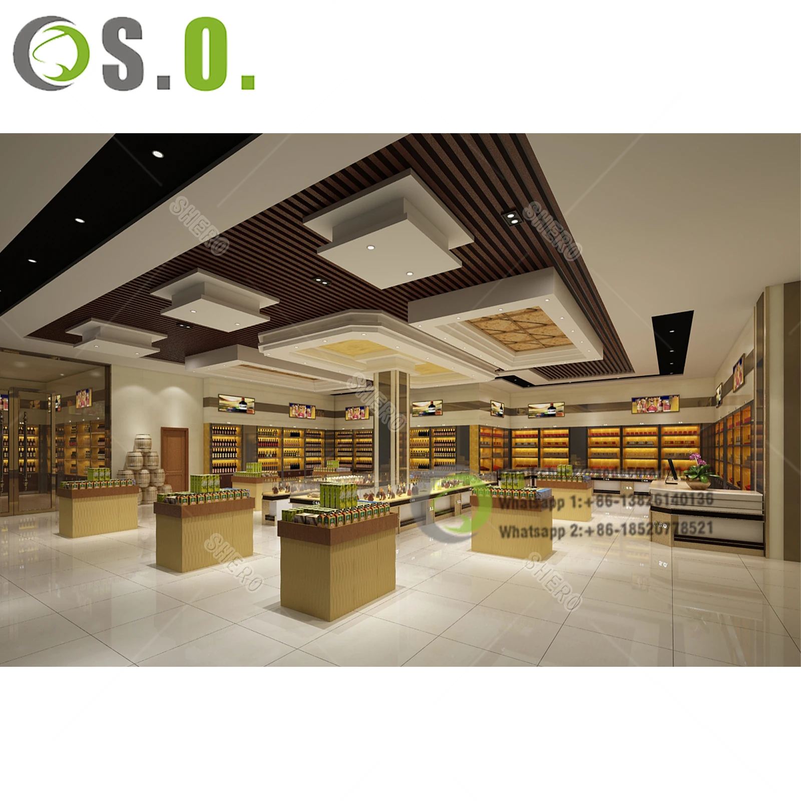 Commercial design cooling stainless steel display racks luxury wall large wine cellar whiskey glass display wine cabinet