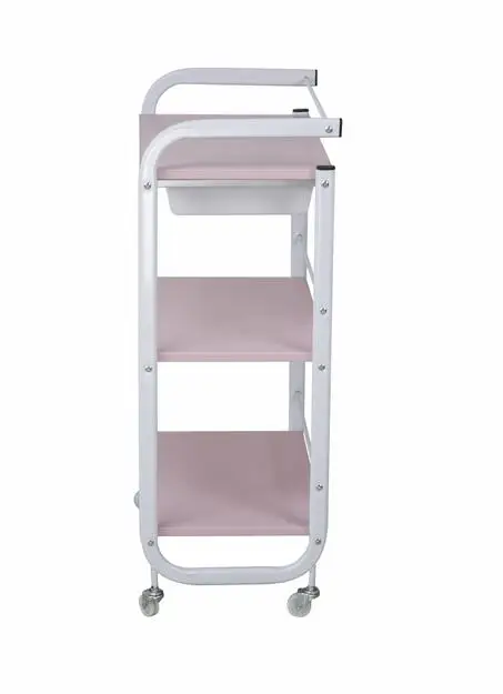 Розовая деревянная тележка для салона, оптовая цена, деревянная тележка для салона