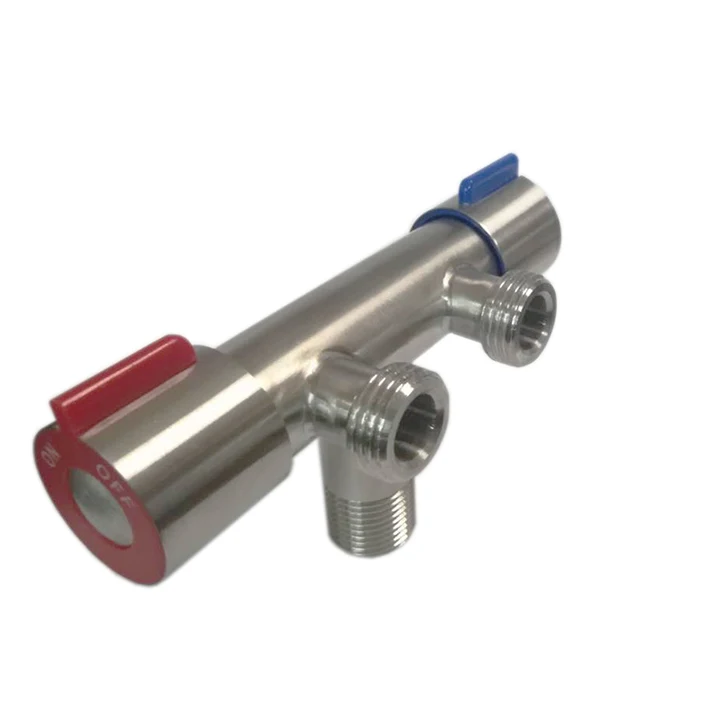 Stainless steel three way angle valve | one into two out Angle Valve