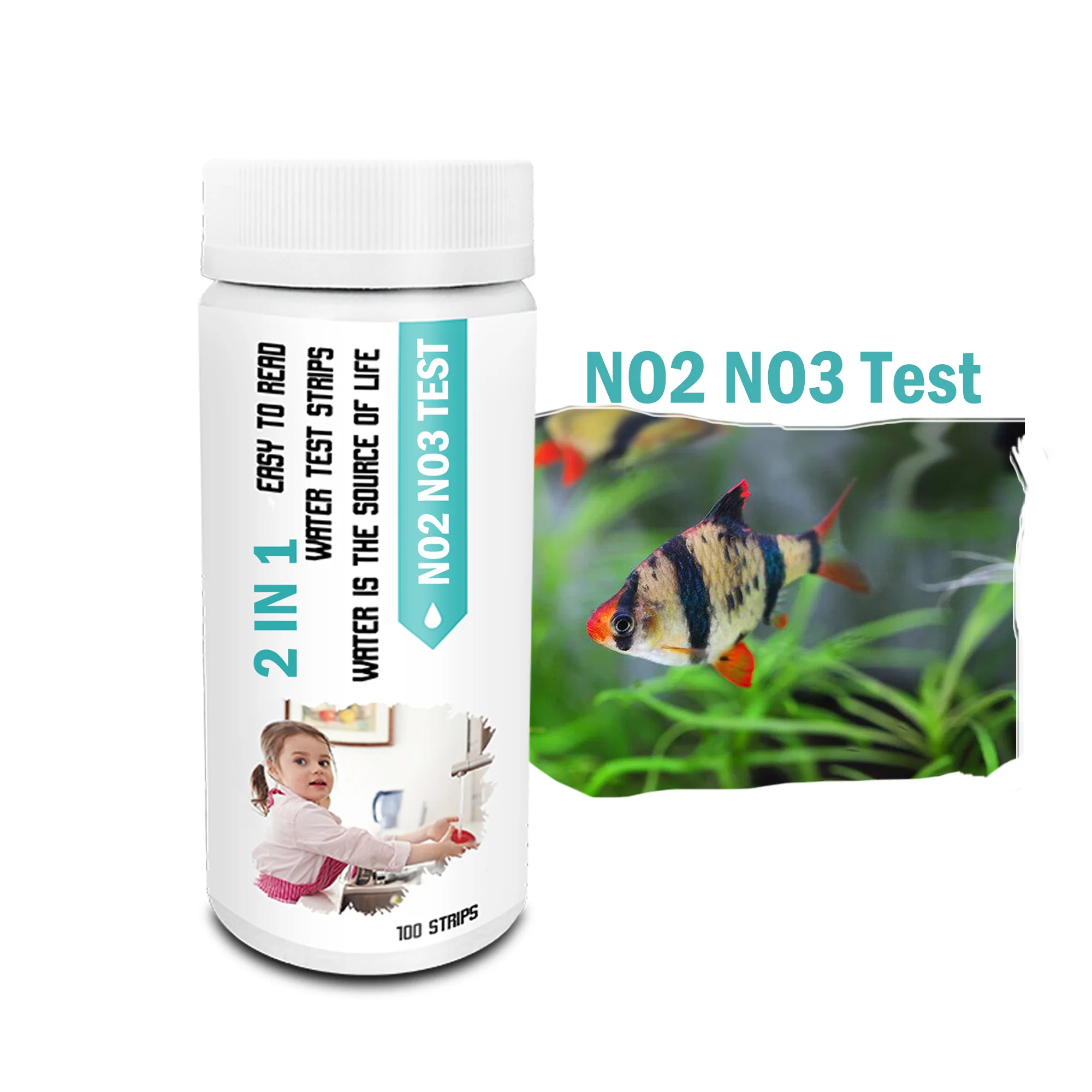 Набор для тестирования аквариумной воды 2 в 1 нитрат нитрата тестовые полоски определения качества