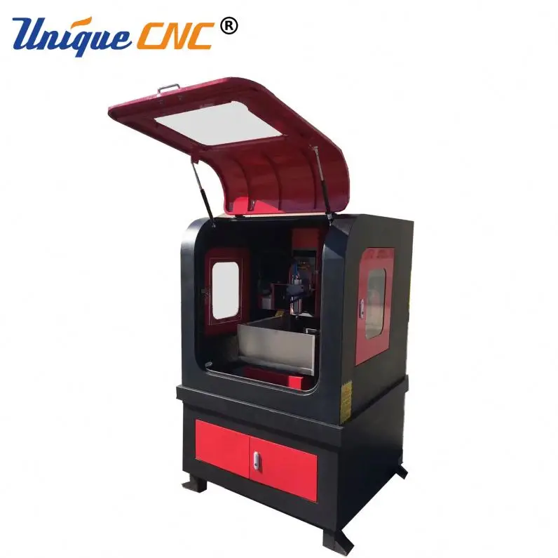 Semi-closed heavy duty steel structure mould metal cnc router 3 axis cnc milling machine 4040 6060