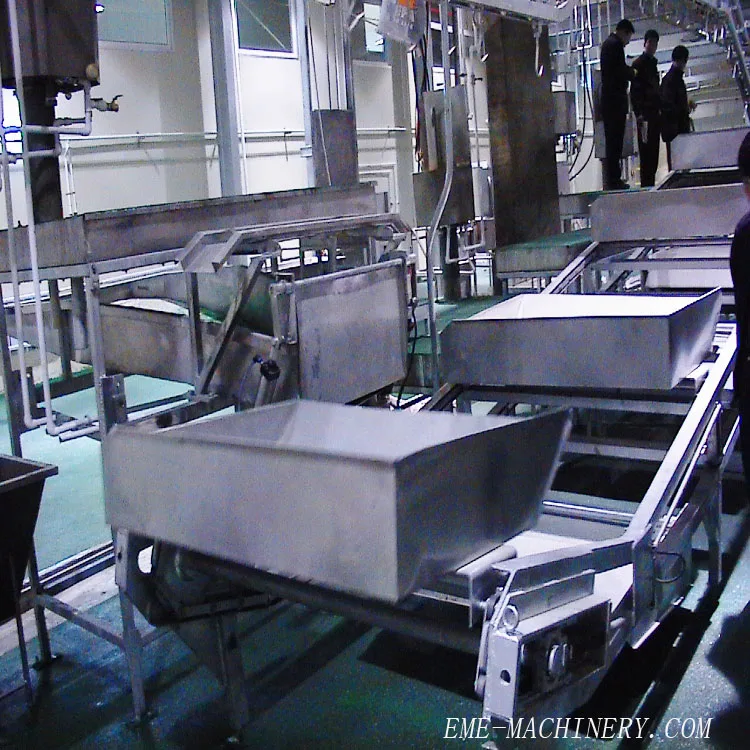 Cattle Abattoir Equipment Cow Slaughtering Machine White Viscera Inspection Convey For Slaughtering Line