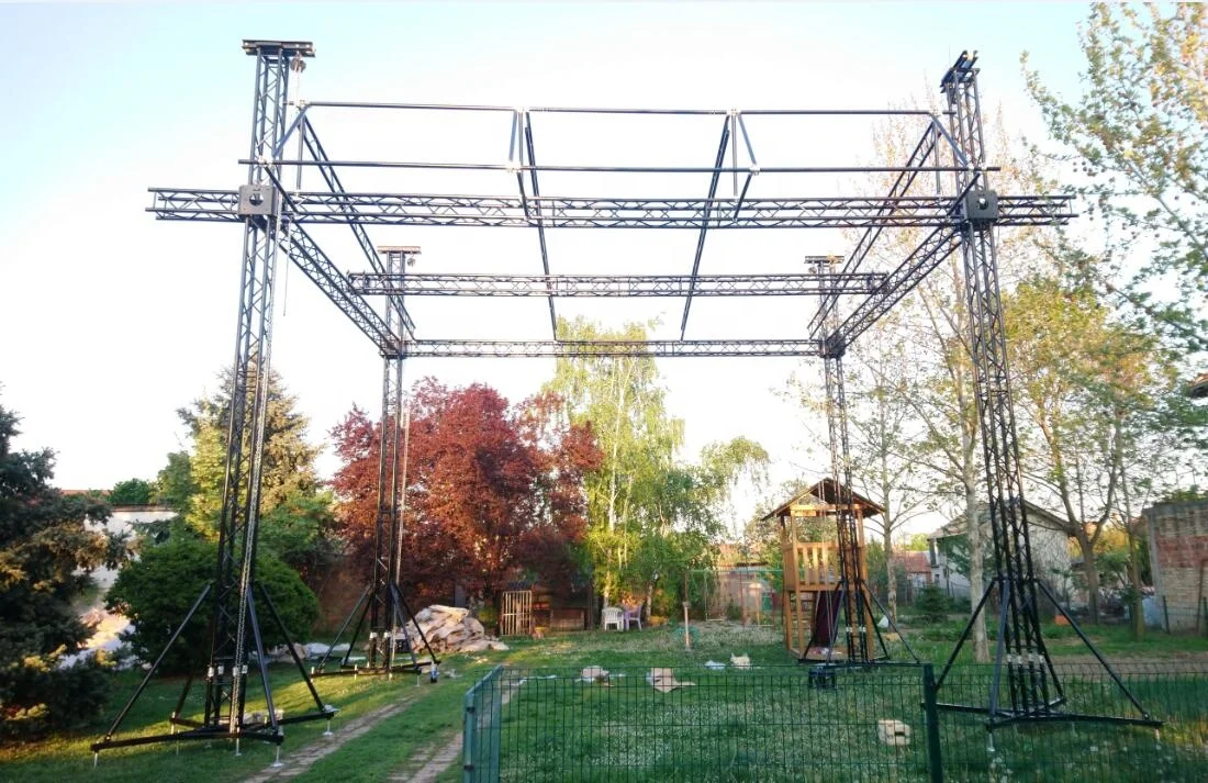 1.5 meter dj truss system totem dual truss totem for moving head light speaker