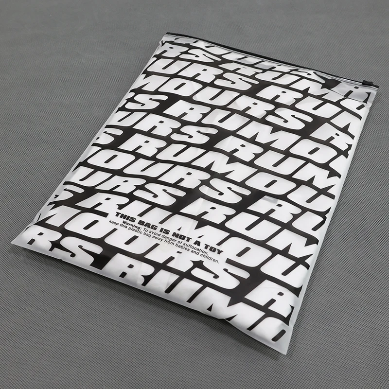 Eco Friendly 100 MOQ With Own Logo Printing Plastic Frosted Zipper PVC For T Shirt Clothing Packaging Bags Zip Lock Bag