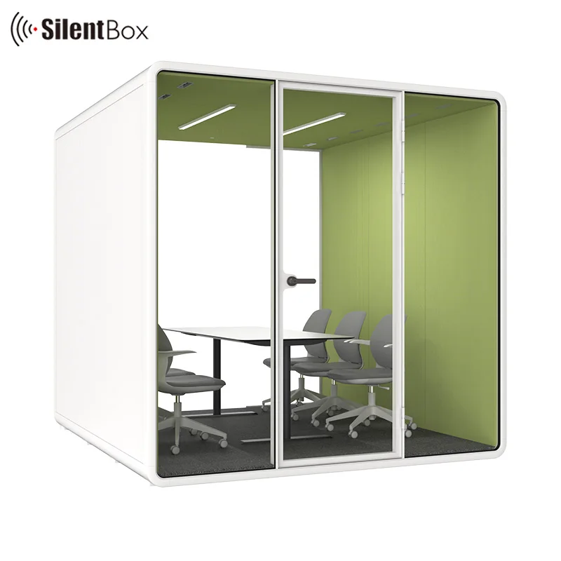 Customizable 6 person silent cabin enhance privacy booth personalization space easy assembled